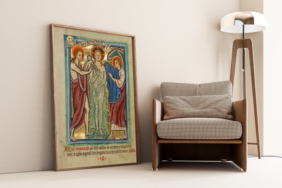 The Baptism of Christ | Illuminated Manuscript Print