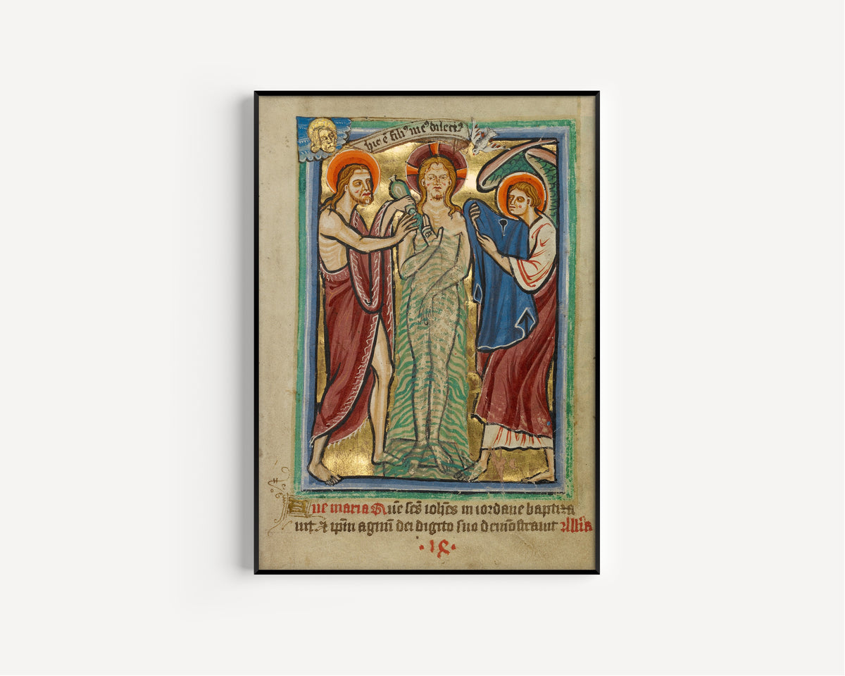 The Baptism of Christ | Illuminated Manuscript Print