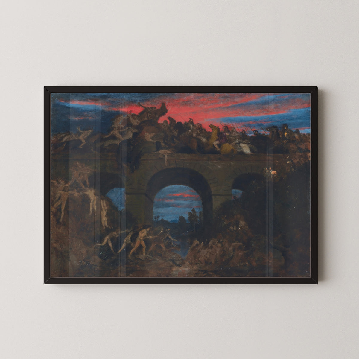Arnold Böcklin — The Battle on the Bridge | Symbolist Art Print