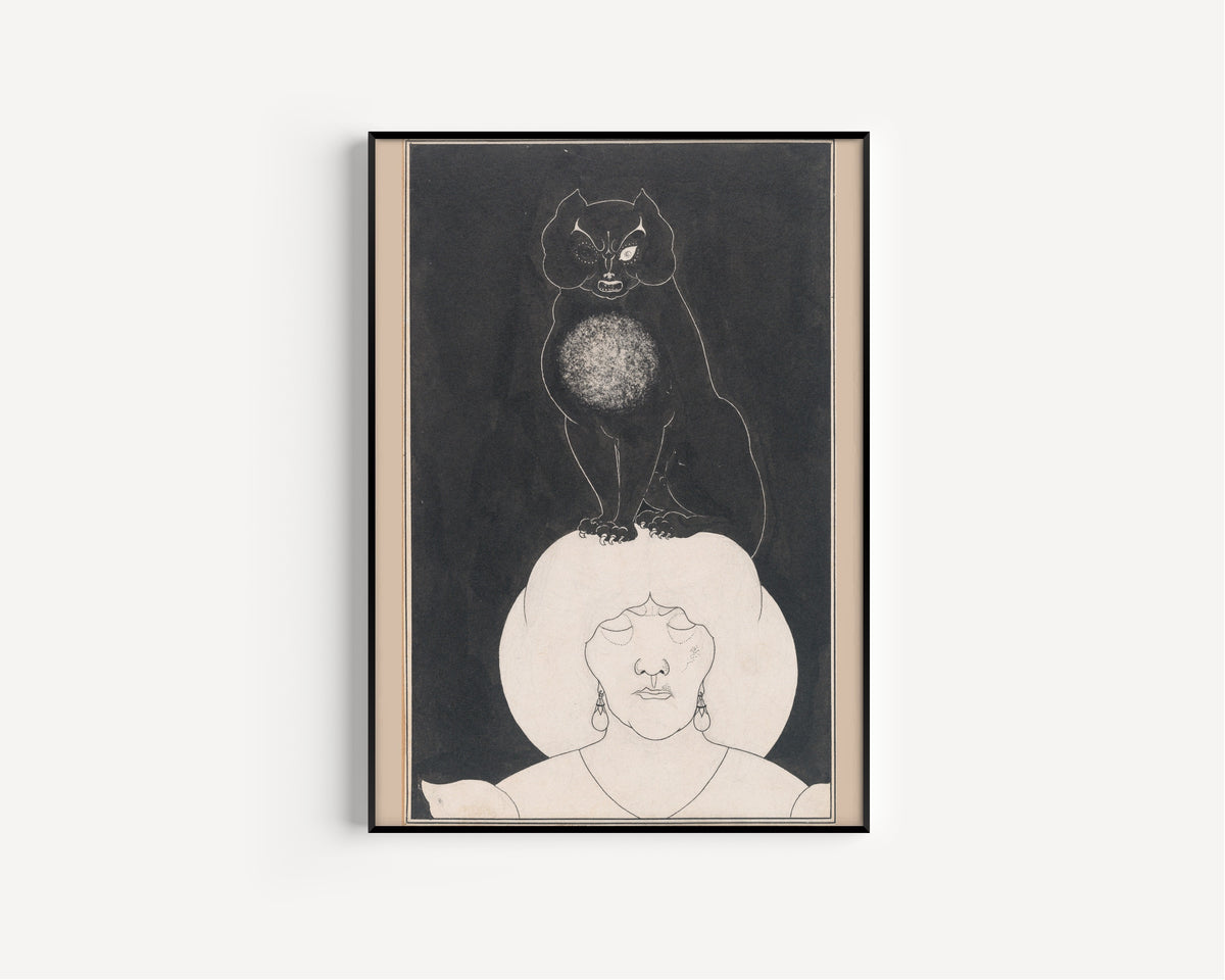 Aubrey Beardsley — The Black Cat | Art Nouveau Illustration Print