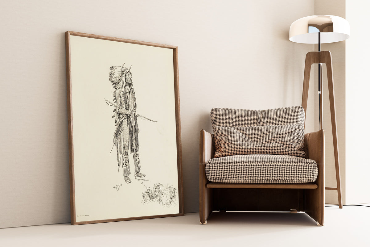 Charles M. Russell — The Blackfeet Warrior | Western Illustration Print