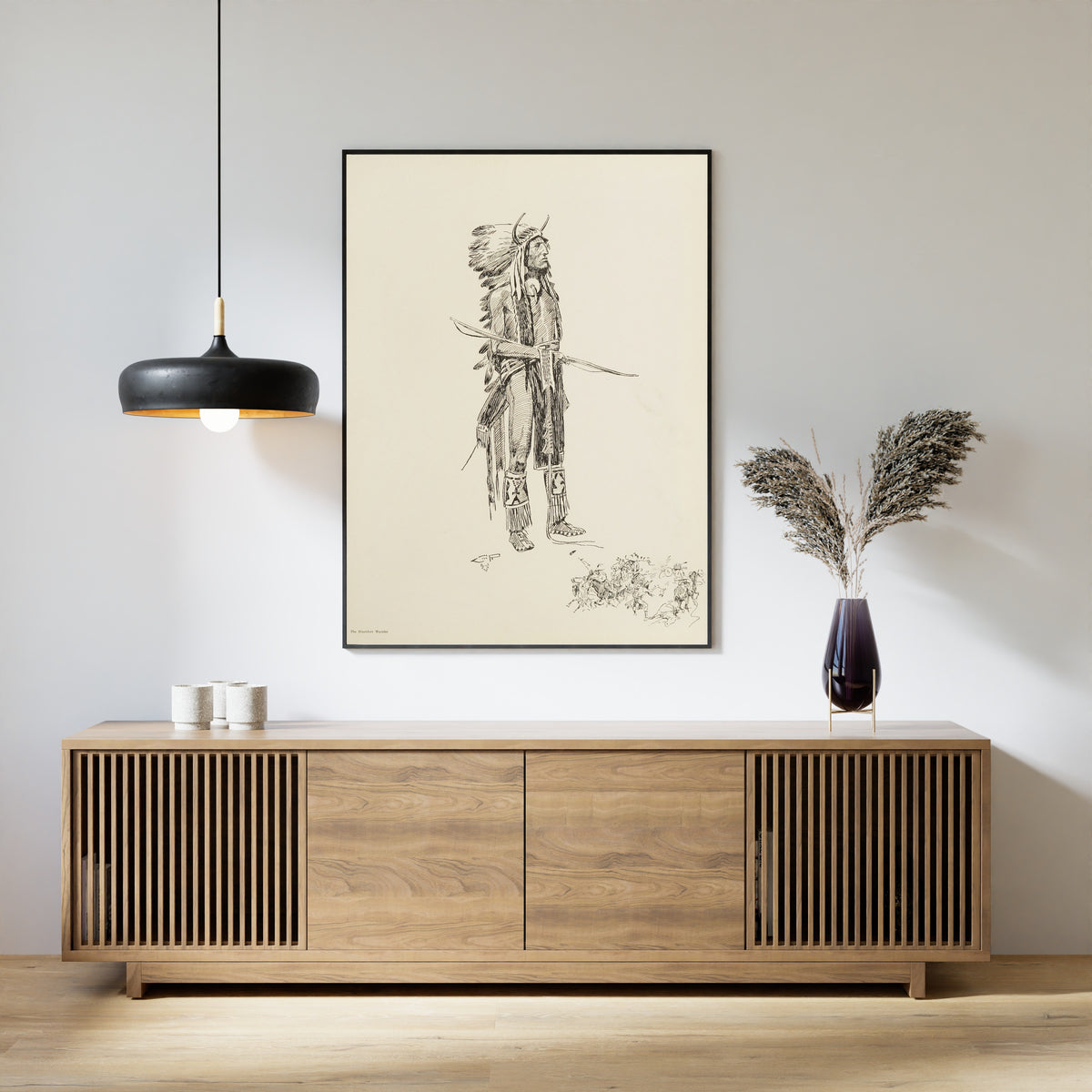 Charles M. Russell — The Blackfeet Warrior | Western Illustration Print