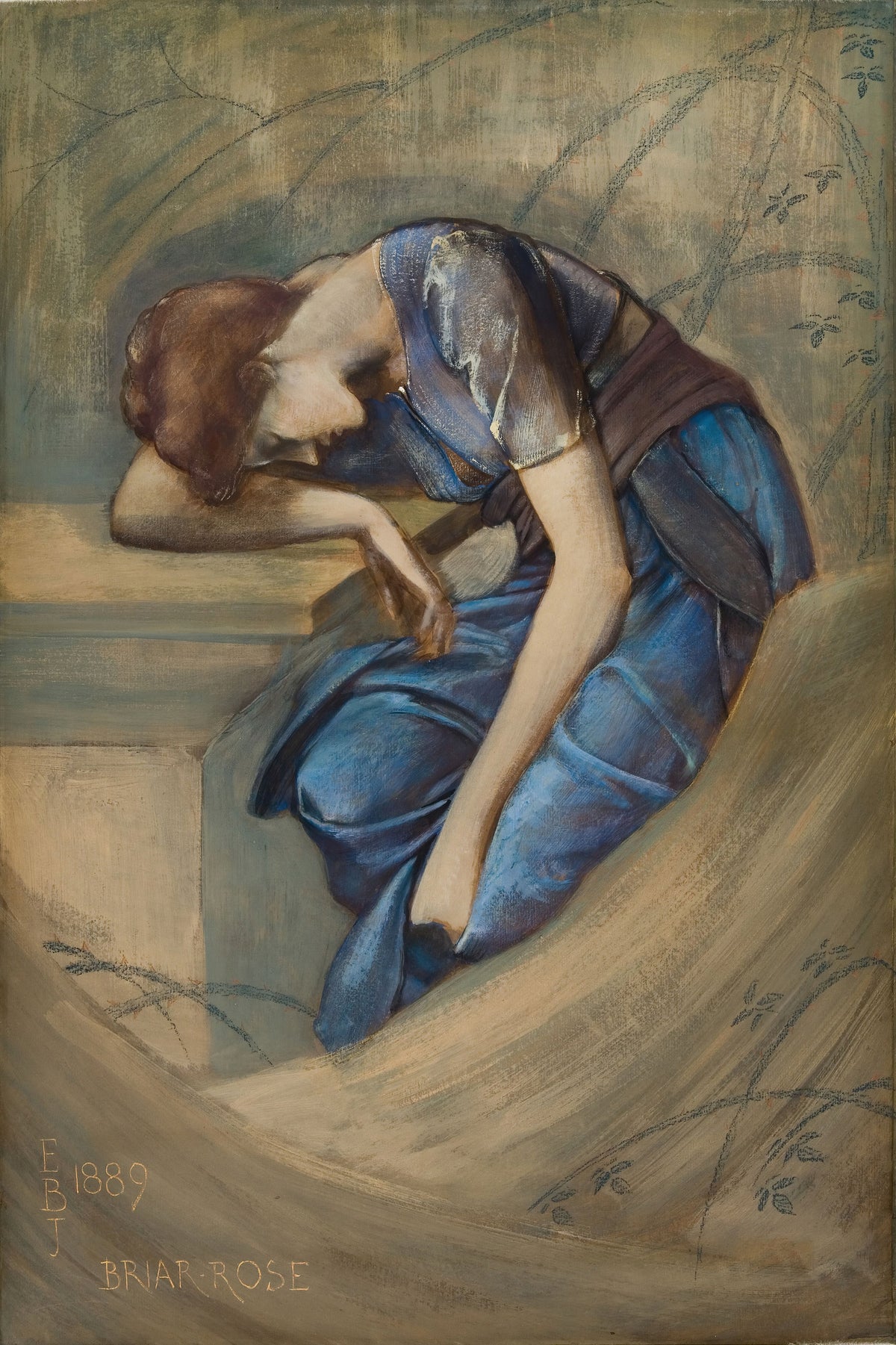 Edward Burne-Jones — The Briar Rose Series: Study for The Garden Court | Pre-Raphaelite Art Print