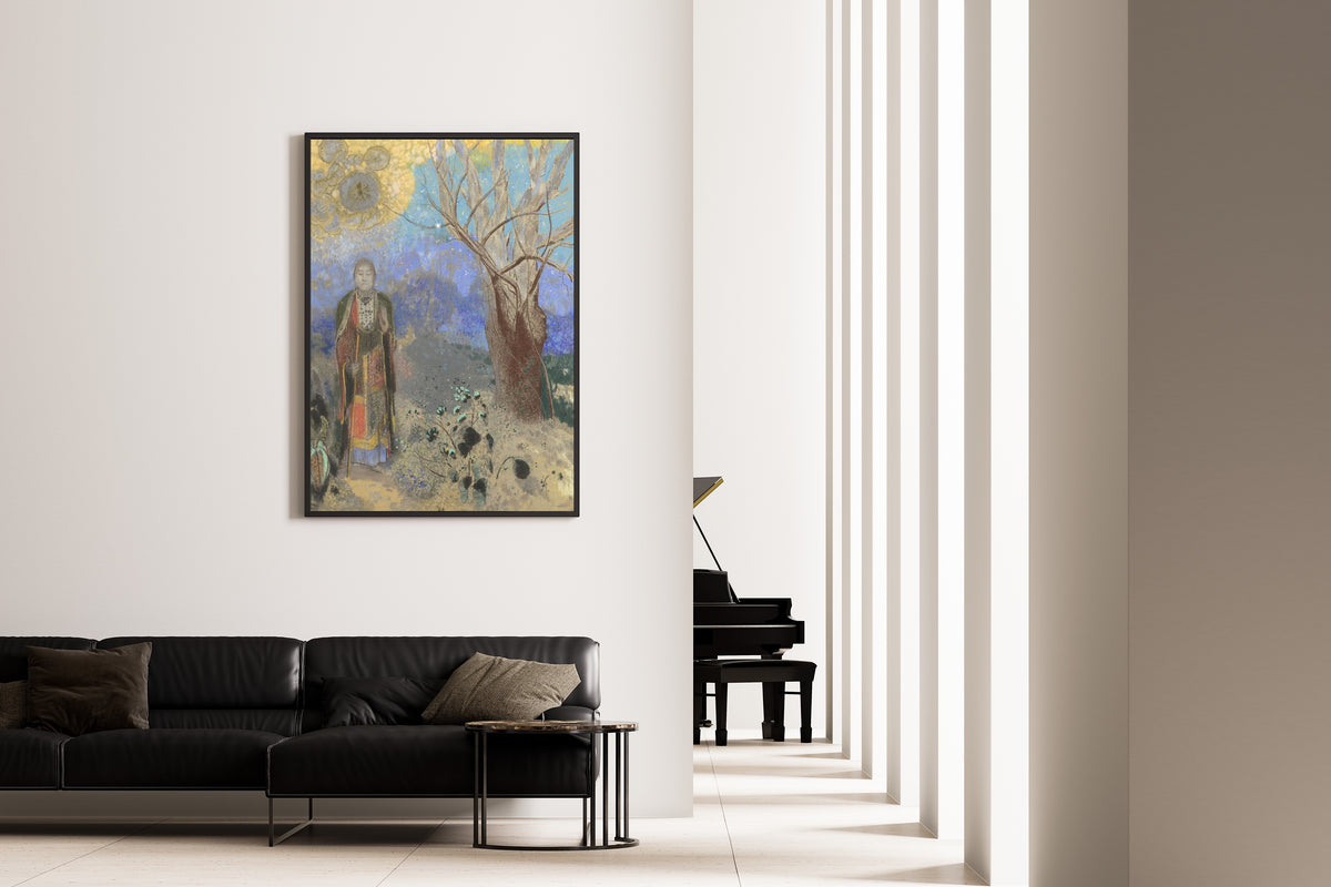 Odilon Redon — The Buddha (Standing with a Staff) | Symbolist Art Print