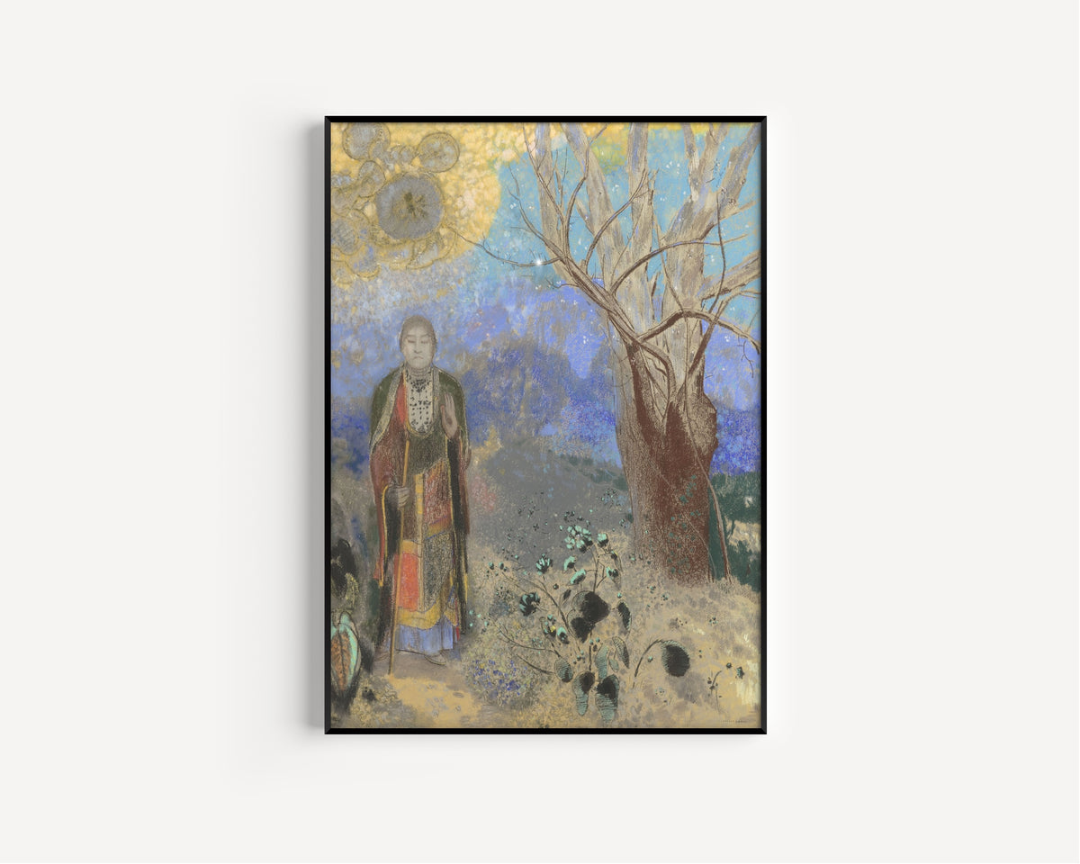 Odilon Redon — The Buddha (Standing with a Staff) | Symbolist Art Print