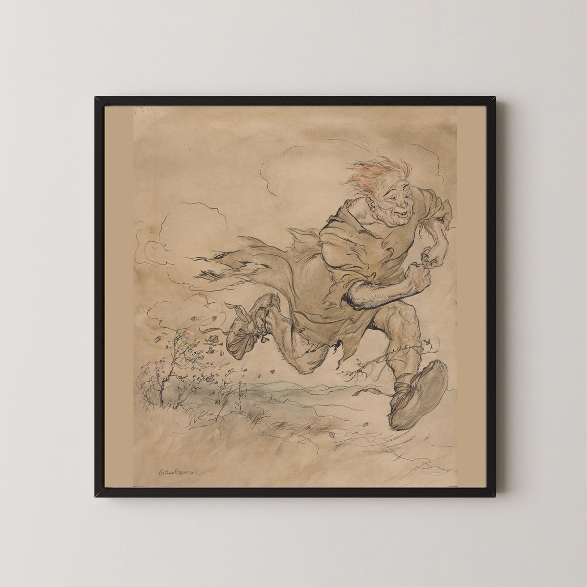 Arthur Rackham — The Carl of the Drab Coat | Fairy Tale Illustration Print