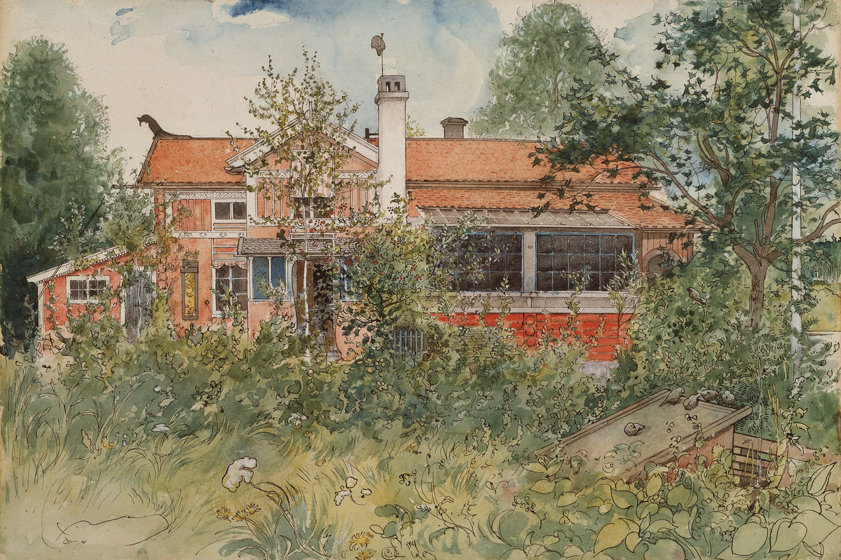Carl Larsson — The Cottage | Swedish Watercolour Print
