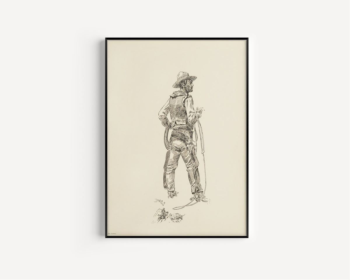 Charles M. Russell — The Cowboy | Western Illustration Print
