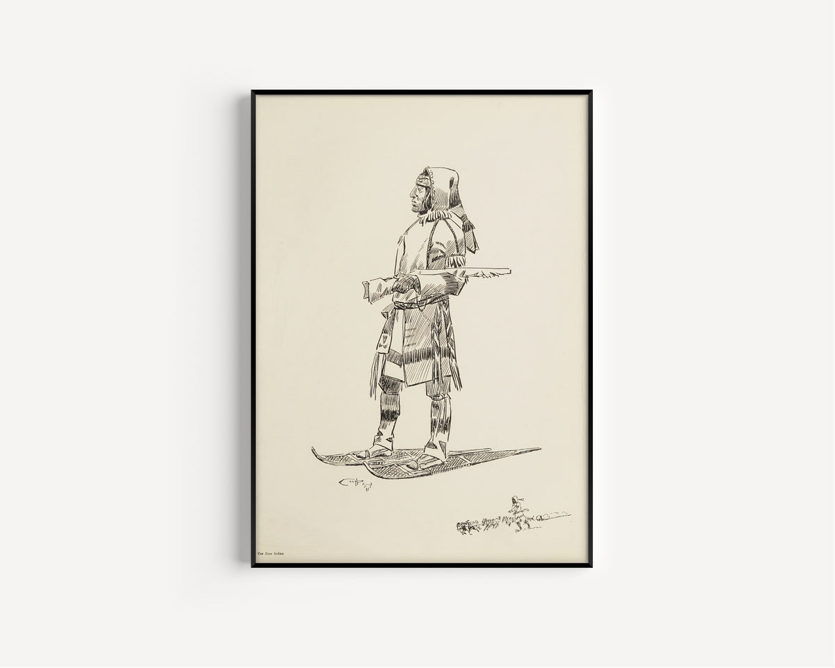 Charles M. Russell — The Cree Indian | Western Illustration Print