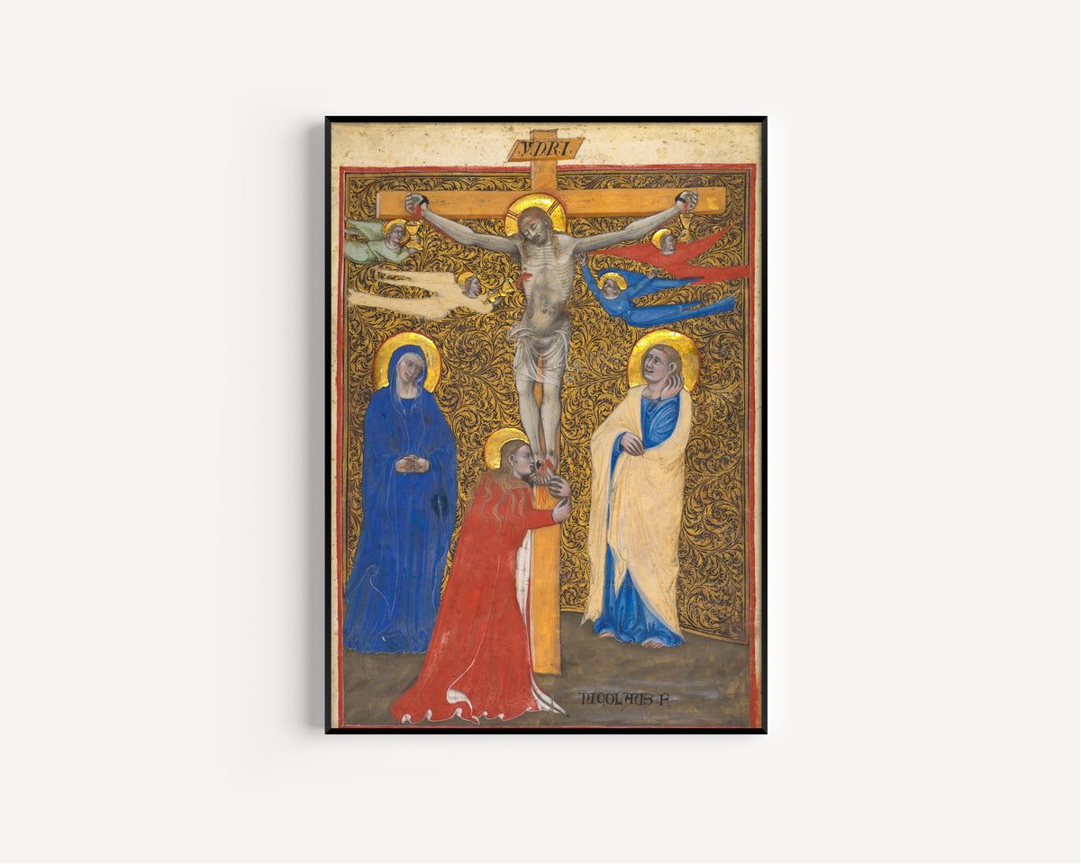 Niccolò di Giacomo da Bologna — The Crucifixion | Illuminated Manuscript Print