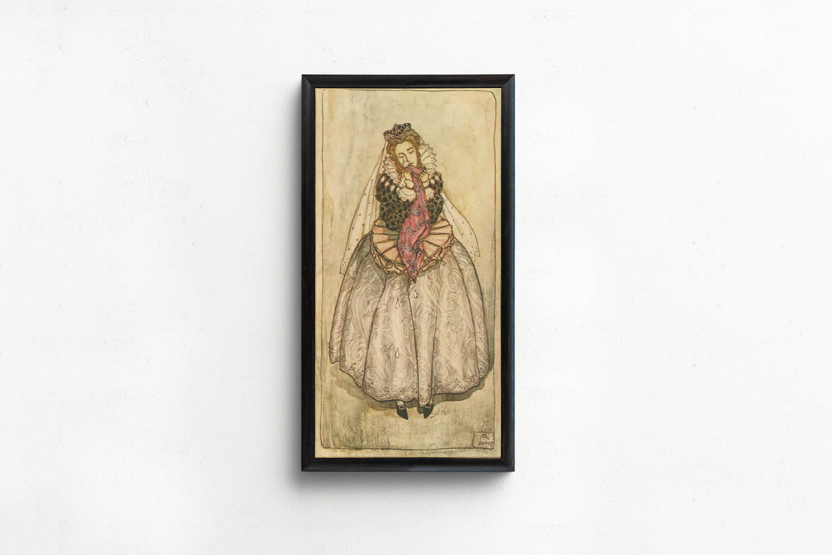 Arthur Rackham — The Duchess Shed Tears Large as Marrow-Fat Peas | Fairy Tale Illustration Print
