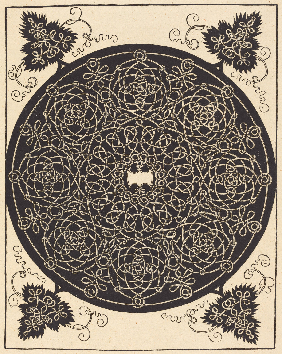 Albrecht Dürer — The Fifth Knot (with a six-pointed white shield) | Woodcut Print