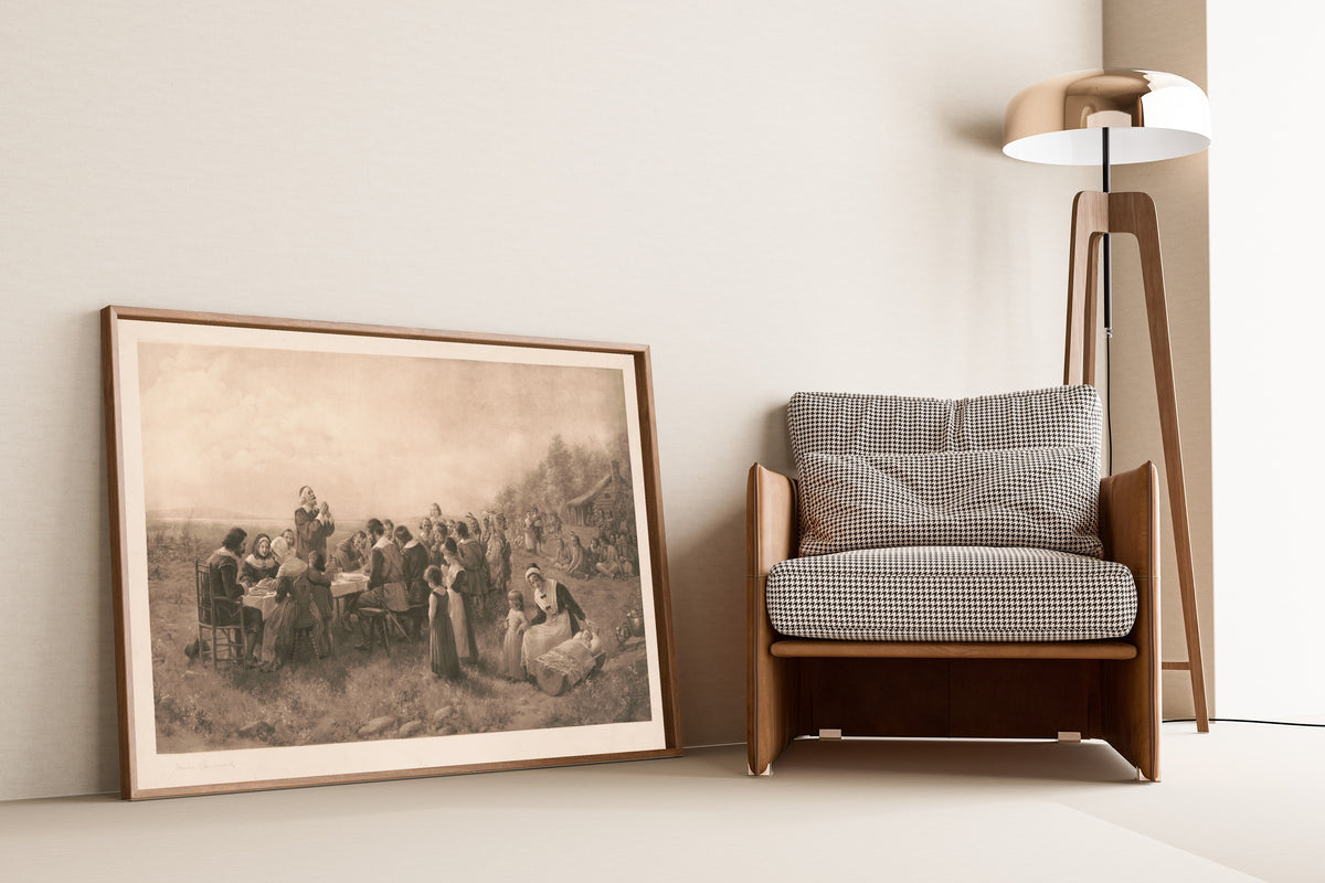 Jennie Brownscombe — The First American Thanksgiving | Thanksgiving Art Print