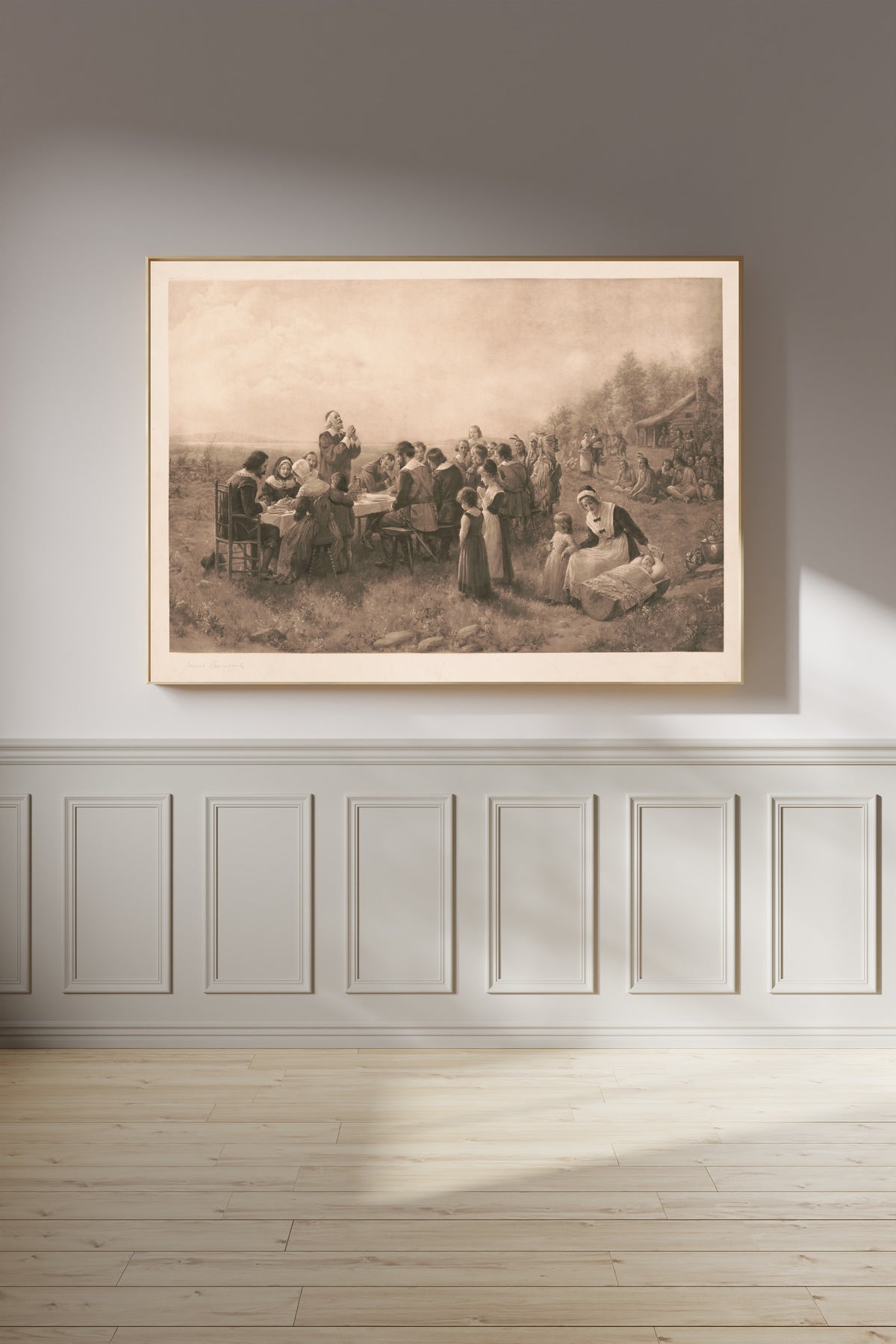 Jennie Brownscombe — The First American Thanksgiving | Thanksgiving Art Print