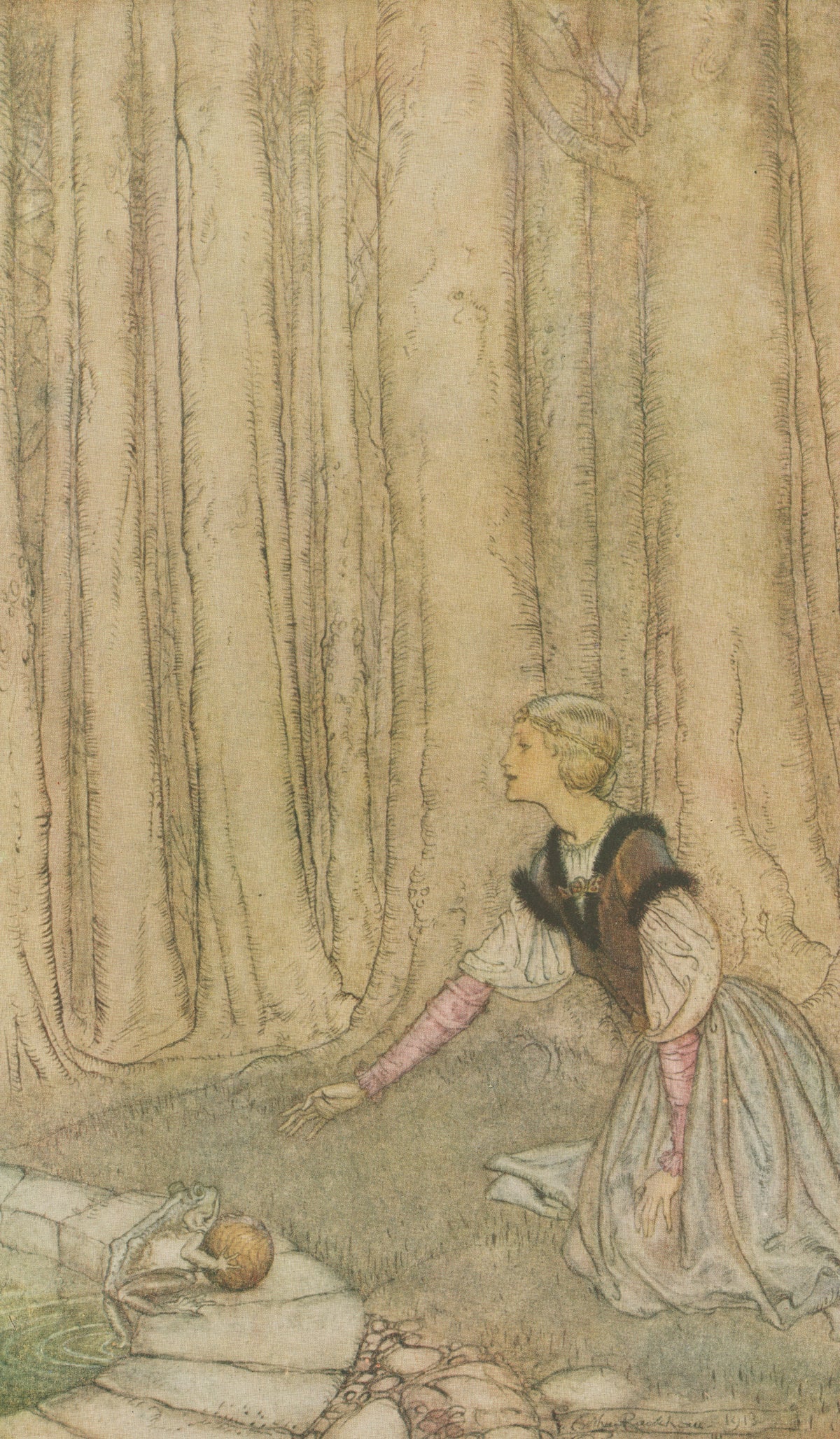 Arthur Rackham — The Frog Prince | Fairy Tale Illustration Print