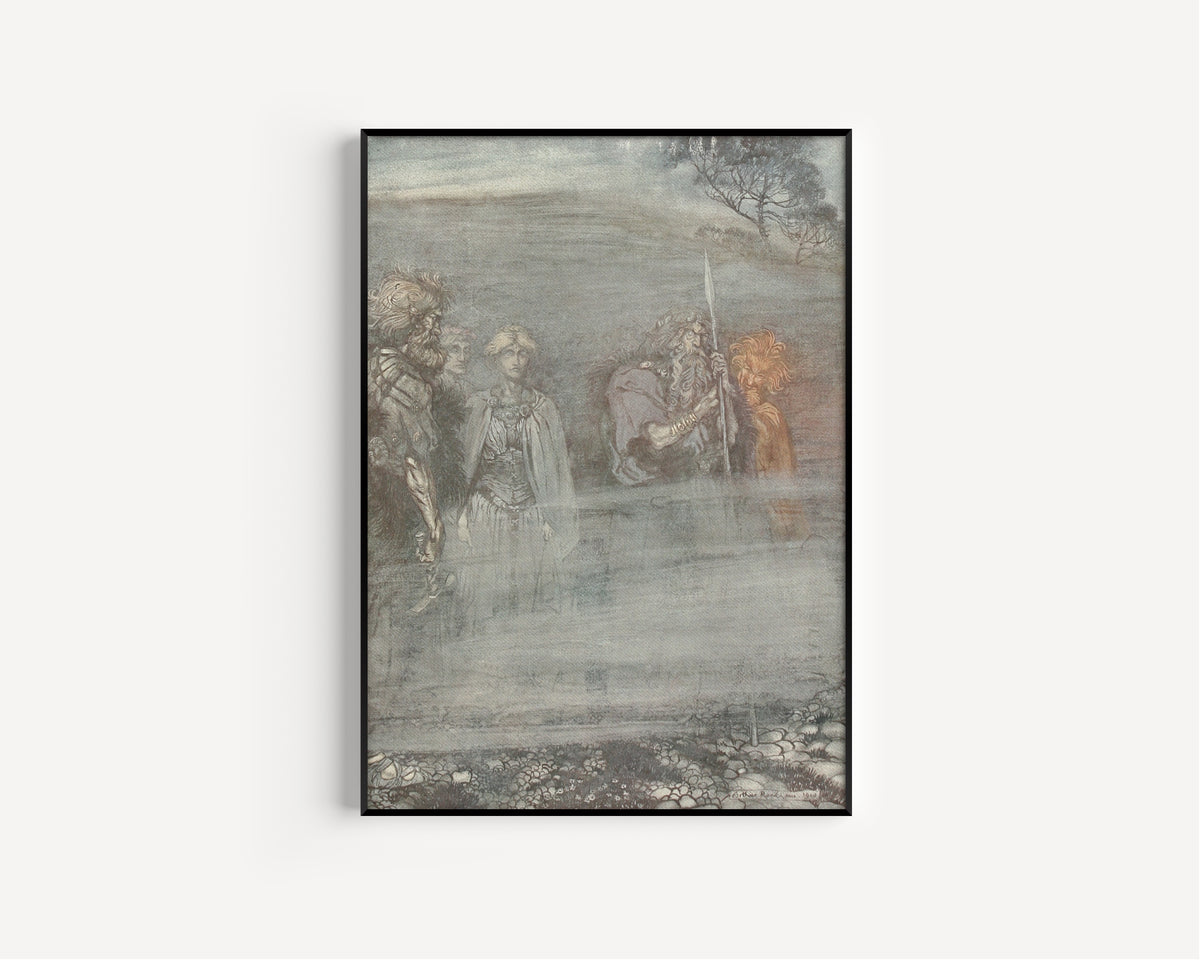 Arthur Rackham — The Gods Grow Wan and Aged at the Loss of Freia | Wagner Illustration Print