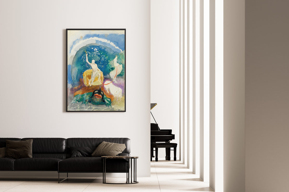 Odilon Redon — The Green Monster (Apollo Riding the Serpent Python) | Symbolist Art Print