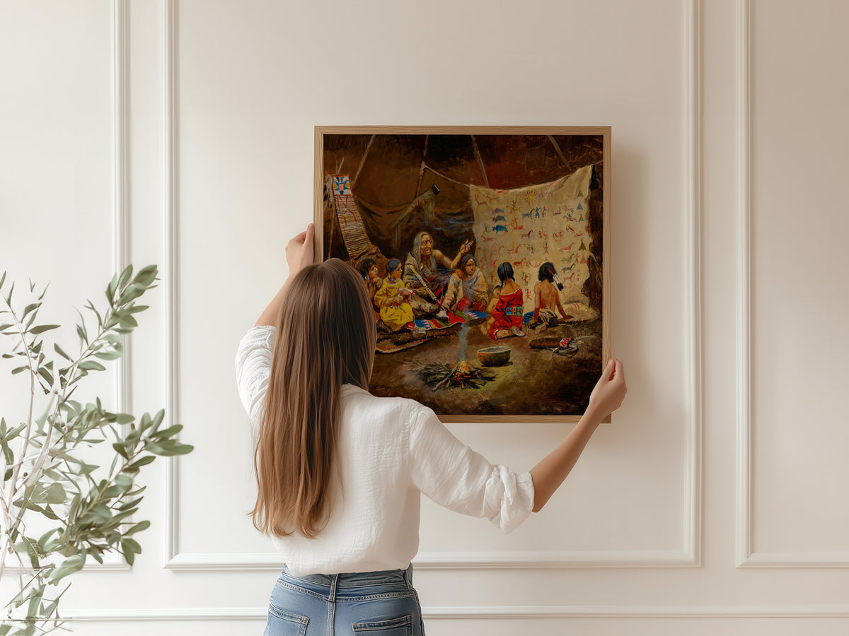 Charles M. Russell — The Kindergarten | Western Art Print
