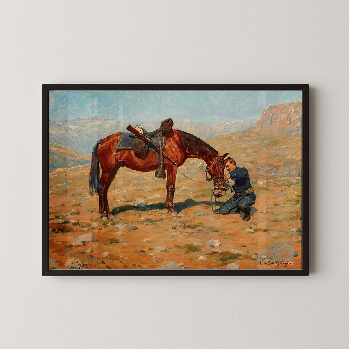 Charles Schreyvogel — The Last Drop | Western Art Print