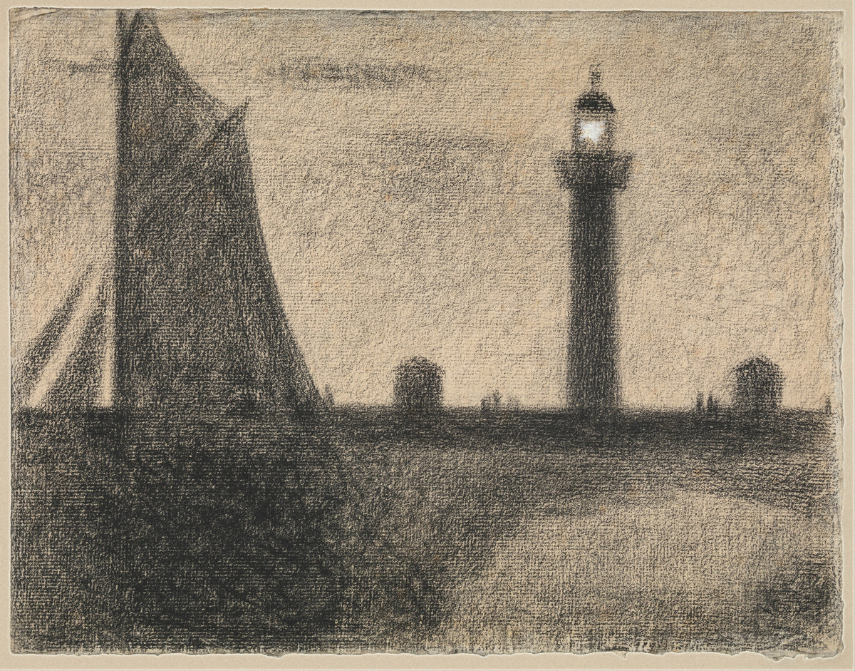 Georges Seurat — The Lighthouse at Honfleur (Dark Sail) | Fine Art Print
