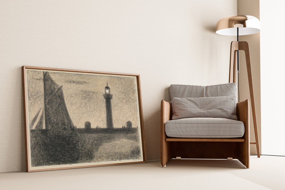 Georges Seurat — The Lighthouse at Honfleur (Dark Sail) | Fine Art Print