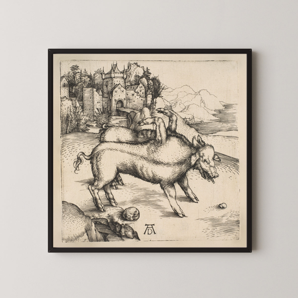 Albrecht Dürer — The Monstrous Pig of Landser | Engraving Print
