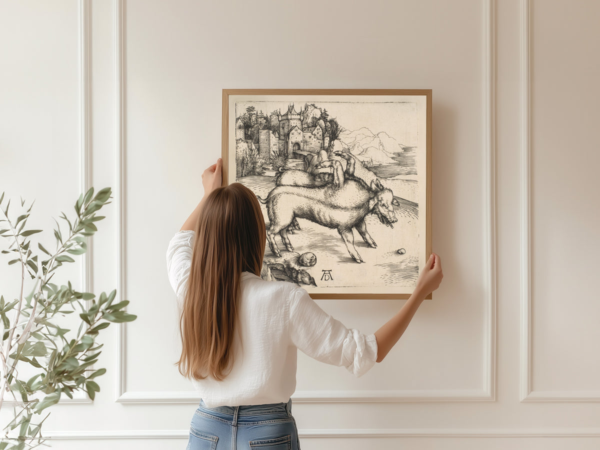 Albrecht Dürer — The Monstrous Pig of Landser | Engraving Print