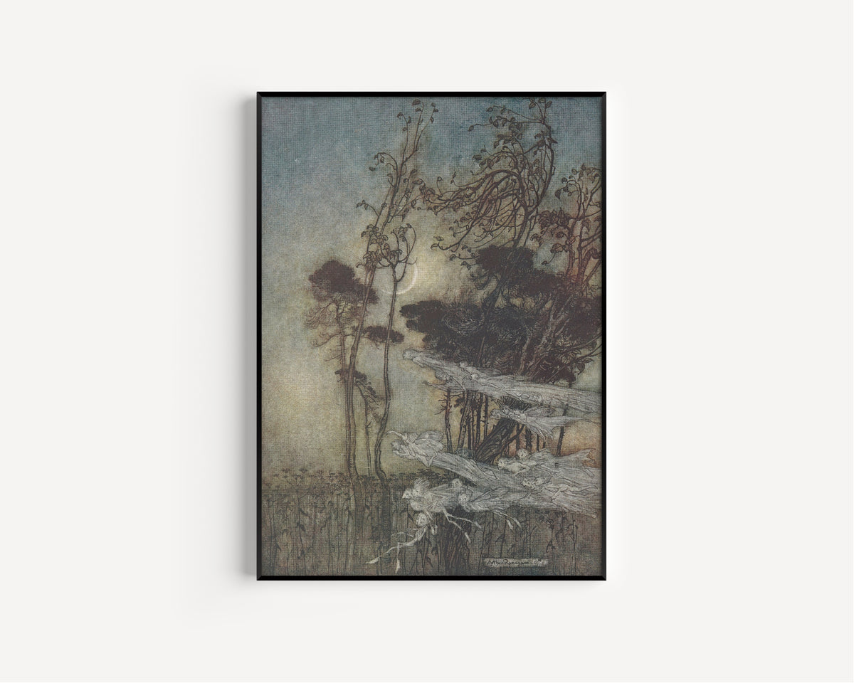 Arthur Rackham — The Moon, Like to a Silver Bow New-Bent in Heaven | Shakespeare Illustration Print