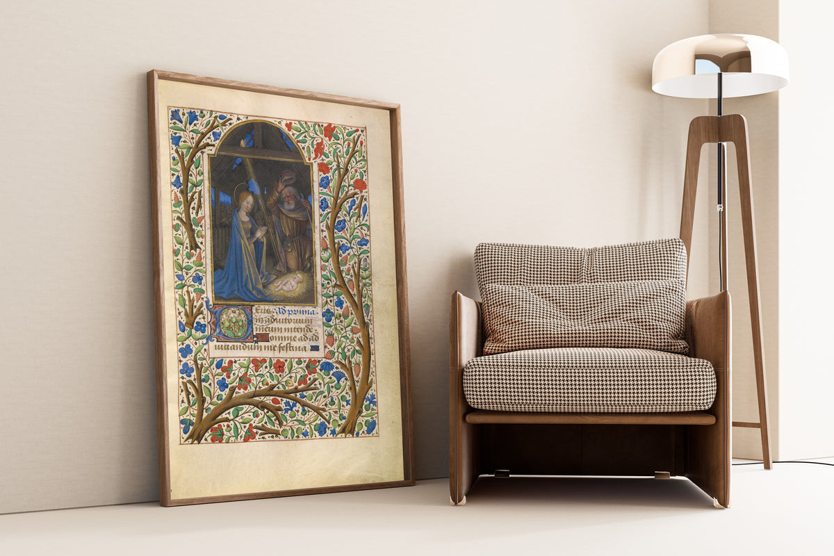 Jean Bourdichon — The Nativity | Illuminated Manuscript Print