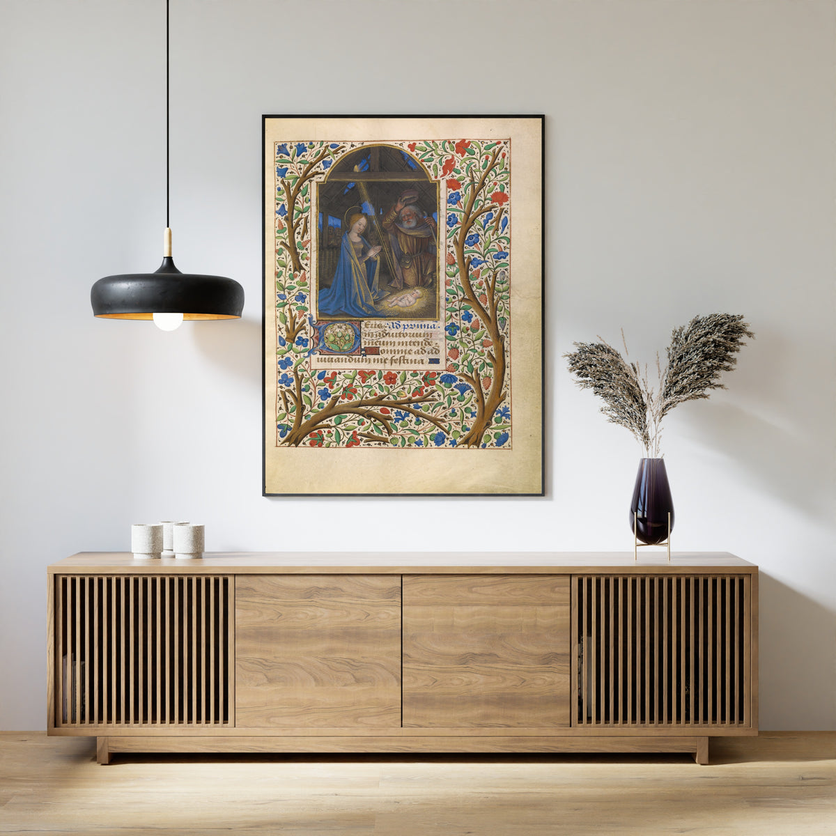 Jean Bourdichon — The Nativity | Illuminated Manuscript Print