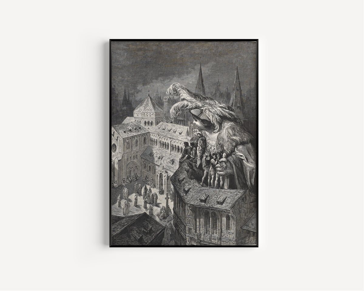 Gustave Doré — The New Monastery of the Fredon Friars | Wood Engraving Print