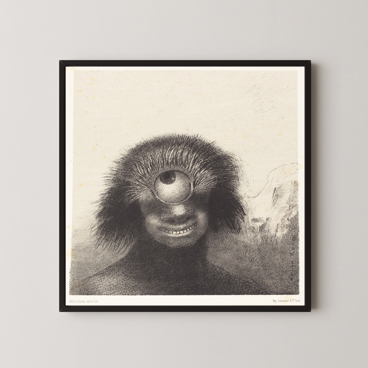 Odilon Redon — The Origins: The Misshapen Polyp Floated on the Shores | Symbolist Art Print