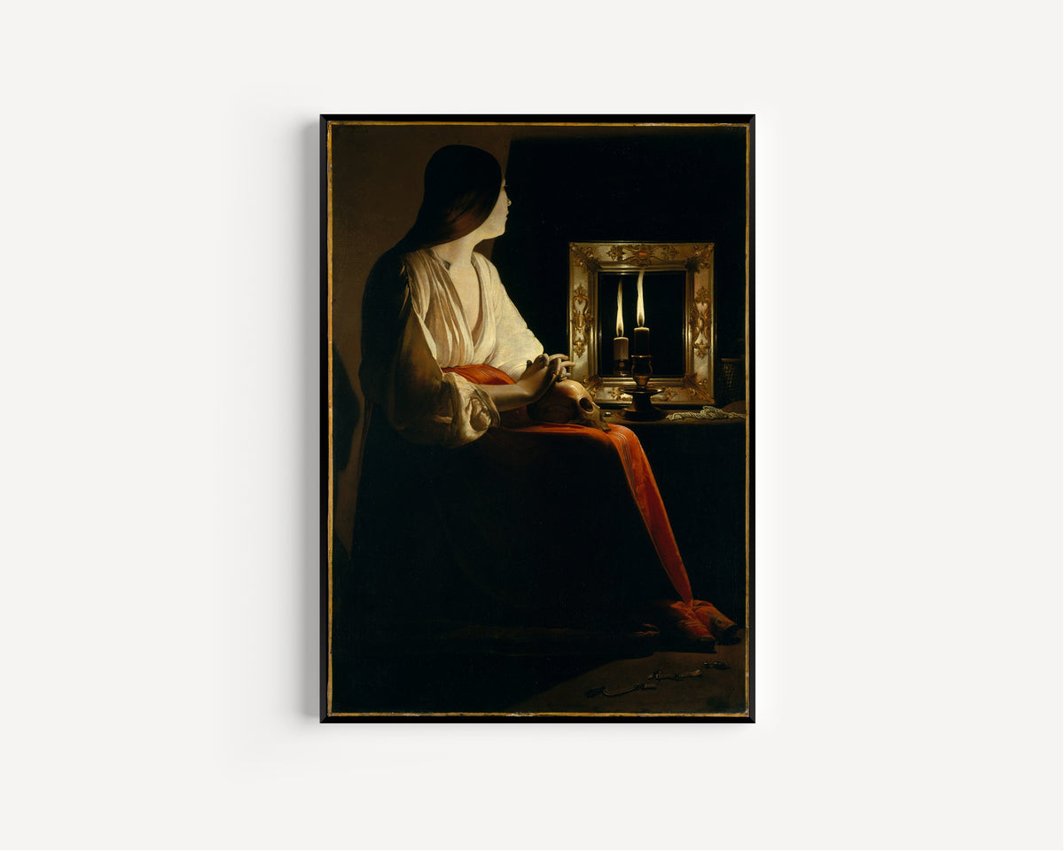 Georges de La Tour — The Penitent Magdalene | Fine Art Print