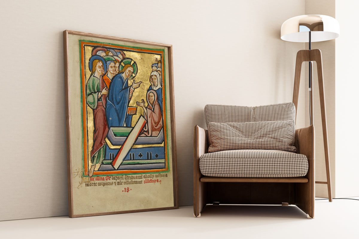 The Raising of Lazarus | Illuminated Manuscript Print