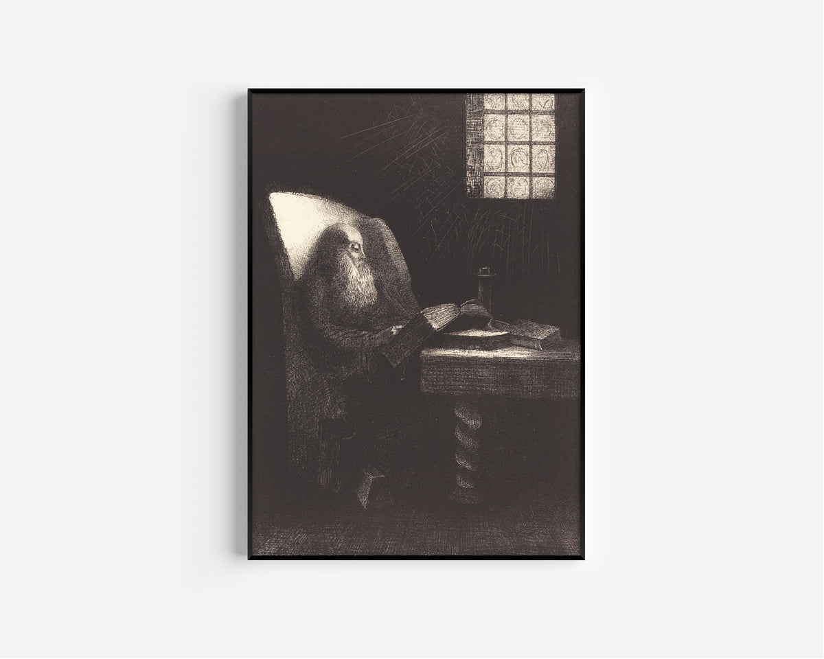 Odilon Redon — The Reader | Symbolist Art Print