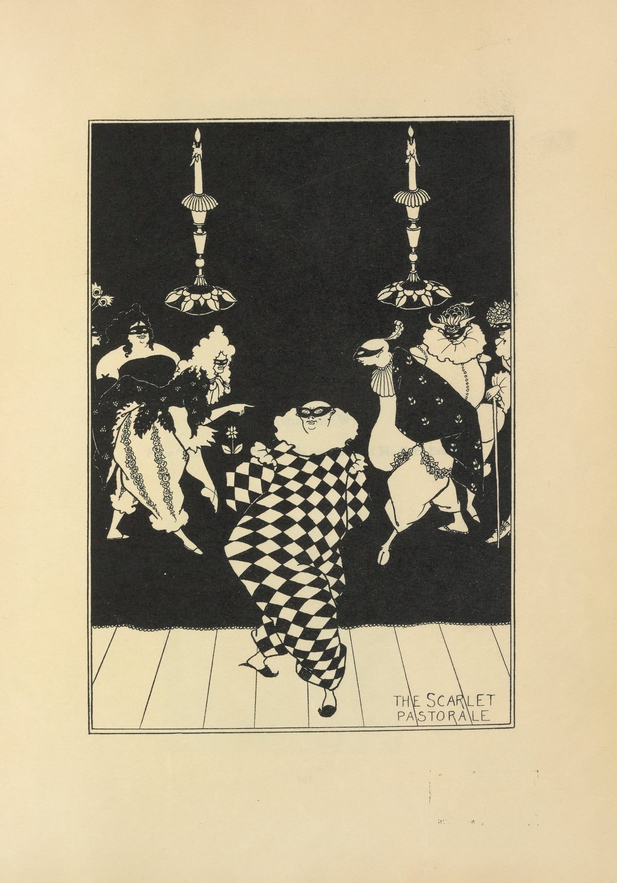 Aubrey Beardsley — The Scarlet Pastorale | Art Nouveau Illustration Print
