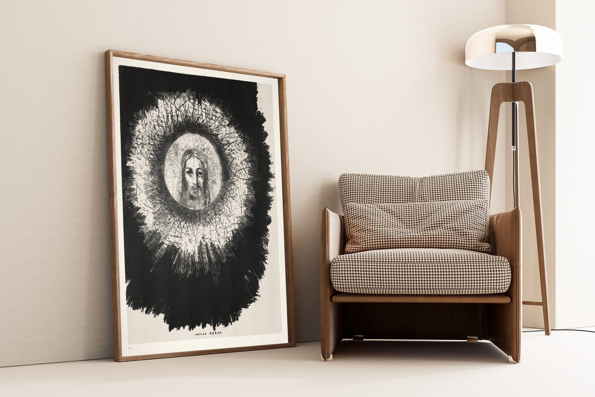 Odilon Redon — The Temptation of Saint Anthony: And in the Very Disk of the Sun Shines the Face of Jesus Christ | Symbolist Art Print