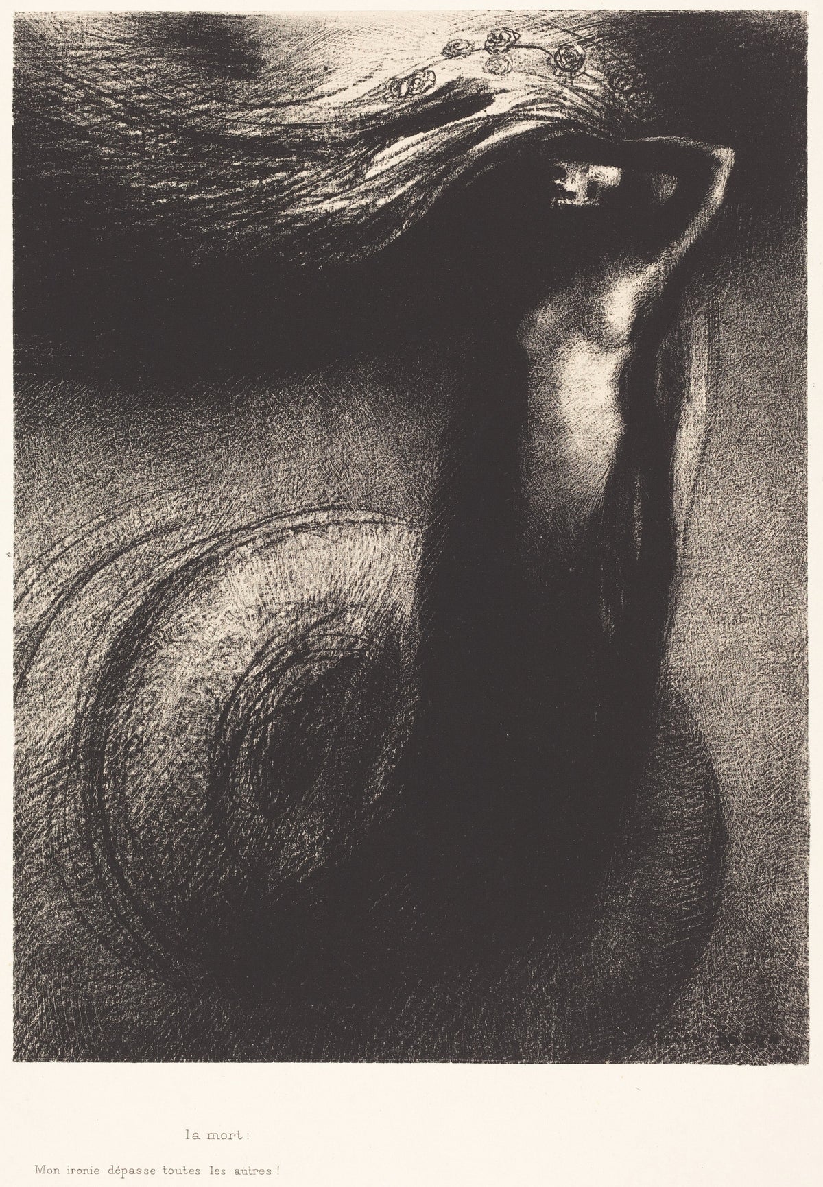 Odilon Redon — The Temptation of Saint Anthony: Death (My Irony Surpasses All Others) | Symbolist Art Print