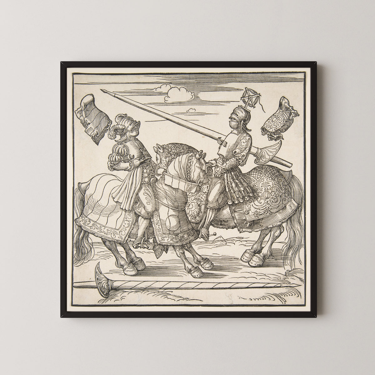 Albrecht Dürer — The Tournament on Horseback | Woodcut Print