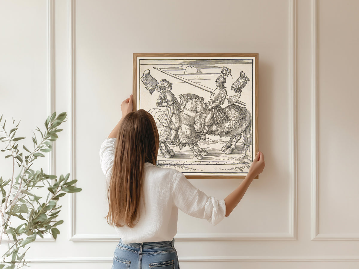 Albrecht Dürer — The Tournament on Horseback | Woodcut Print