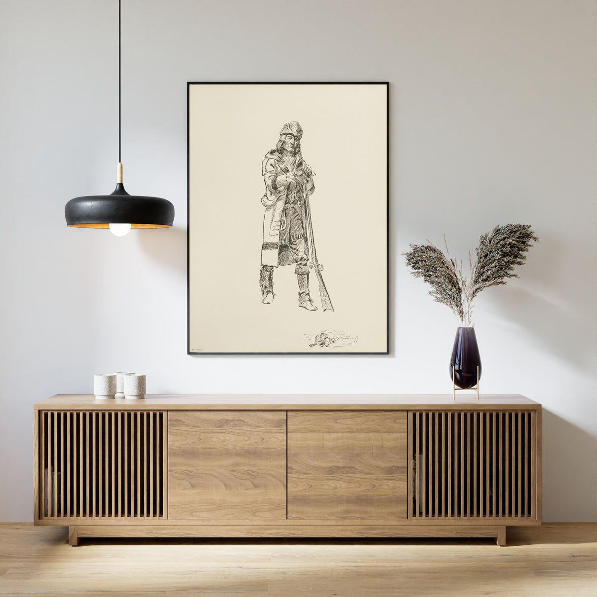Charles M. Russell — The Trapper | Western Illustration Print