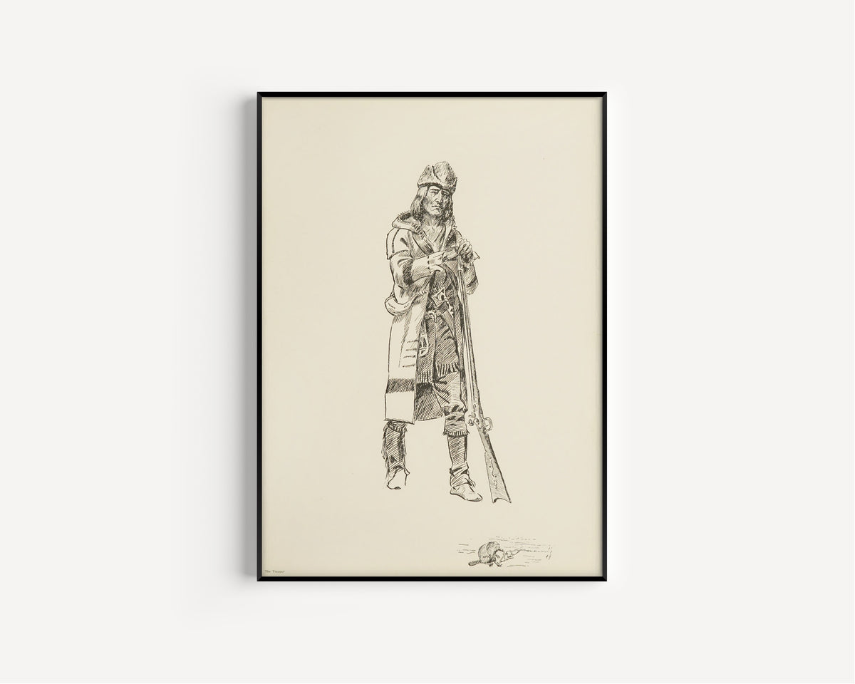 Charles M. Russell — The Trapper | Western Illustration Print