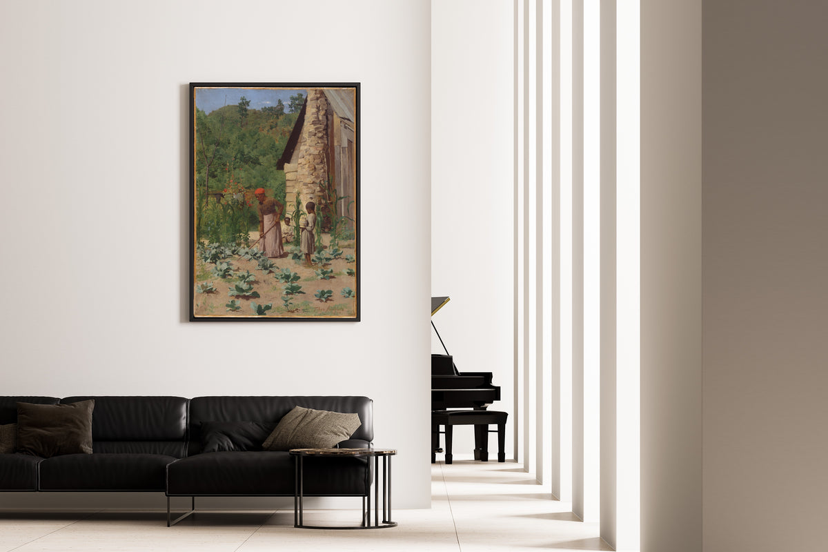 The Way They Live by Thomas Anshutz — framed on the wall of a minimal living room