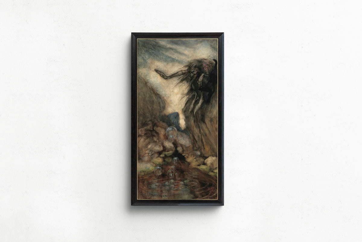 Arthur Rackham — The Witch's Pool | Fairy Tale Illustration Print