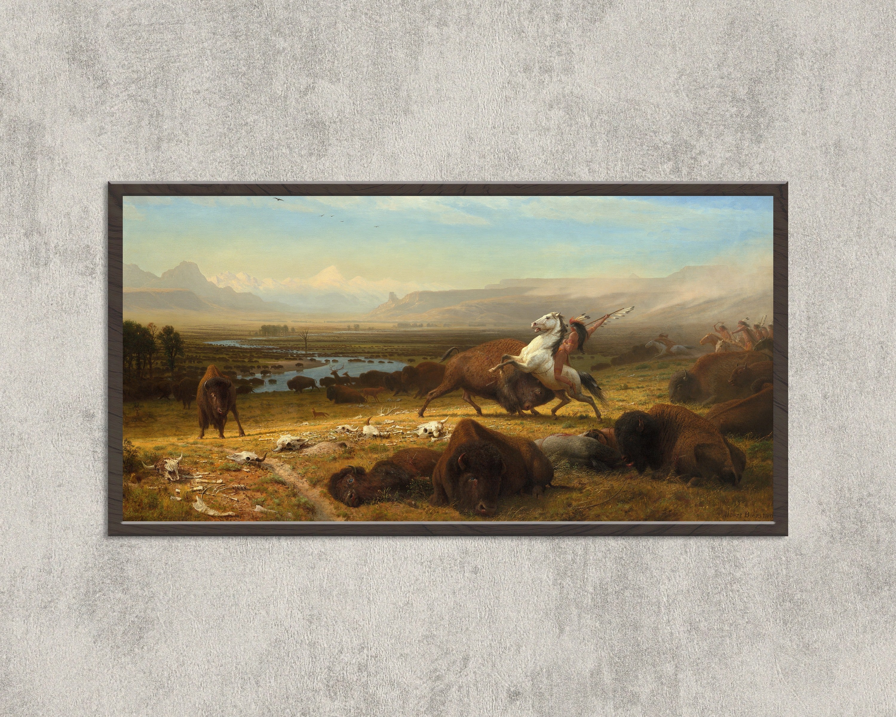 Albert Bierstadt — The Last of the Buffalo | Landscape Fine Art Print