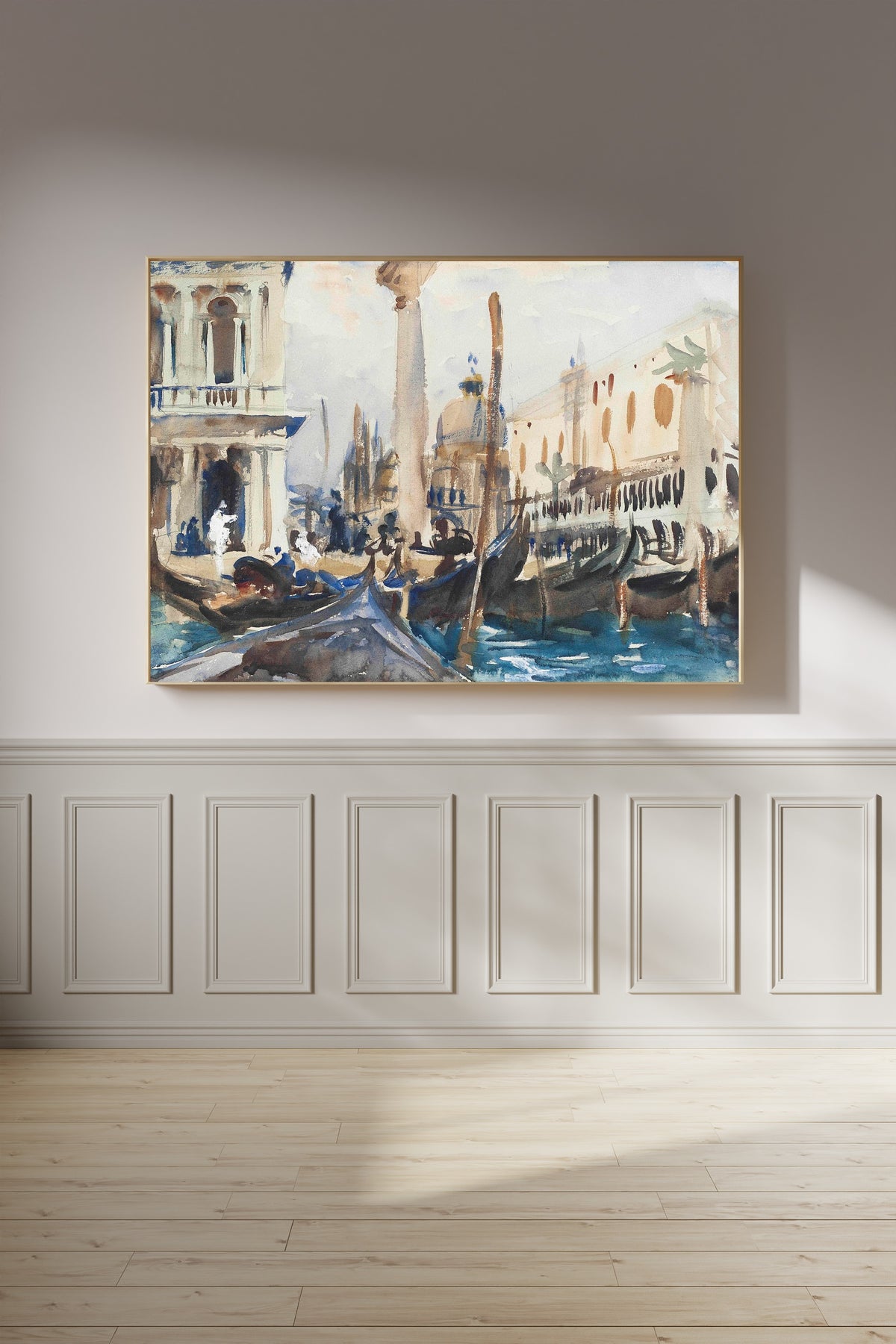 John Singer Sargent — The Piazzetta with Gondolas | Fine Art Print