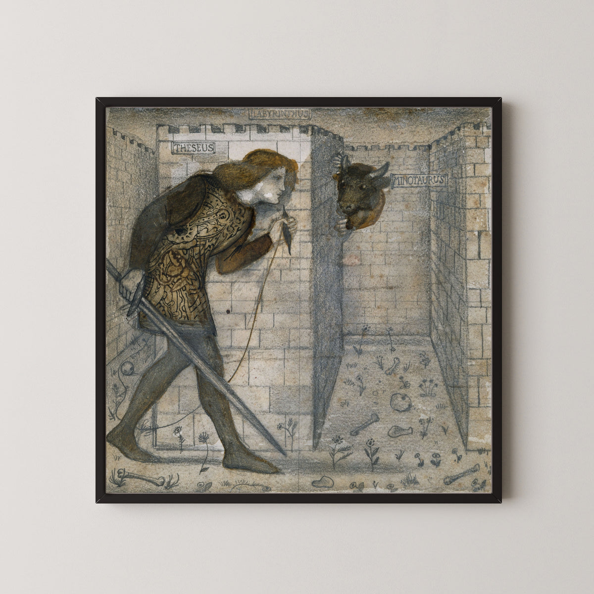 Edward Burne-Jones — Theseus and the Minotaur in the Labyrinth | Pre-Raphaelite Art Print