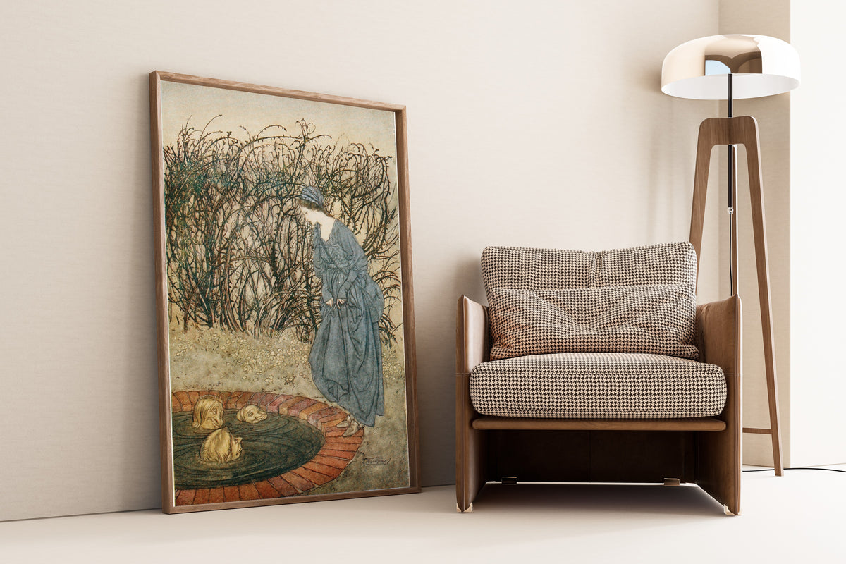 Arthur Rackham — They Thanked Her and Said Good-Bye | Fairy Tale Illustration Print