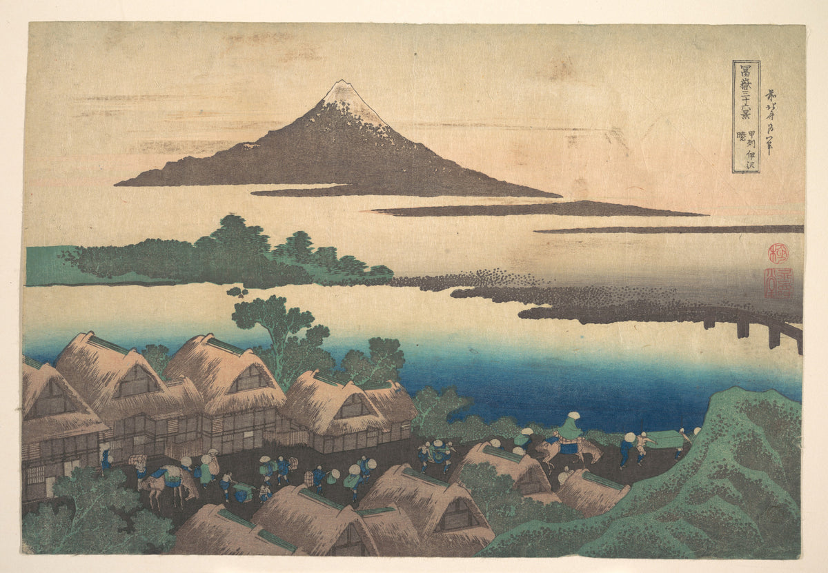 Katsushika Hokusai — Thirty-six Views of Mount Fuji: Dawn at Isawa in Kai Province | Japanese Woodblock Print (Ukiyo-e)