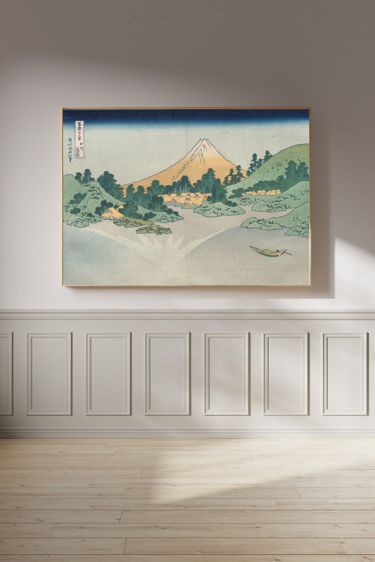 Katsushika Hokusai — Thirty-six Views of Mount Fuji: The Surface of Lake Misaka in Kai Province | Japanese Woodblock Print (Ukiyo-e)